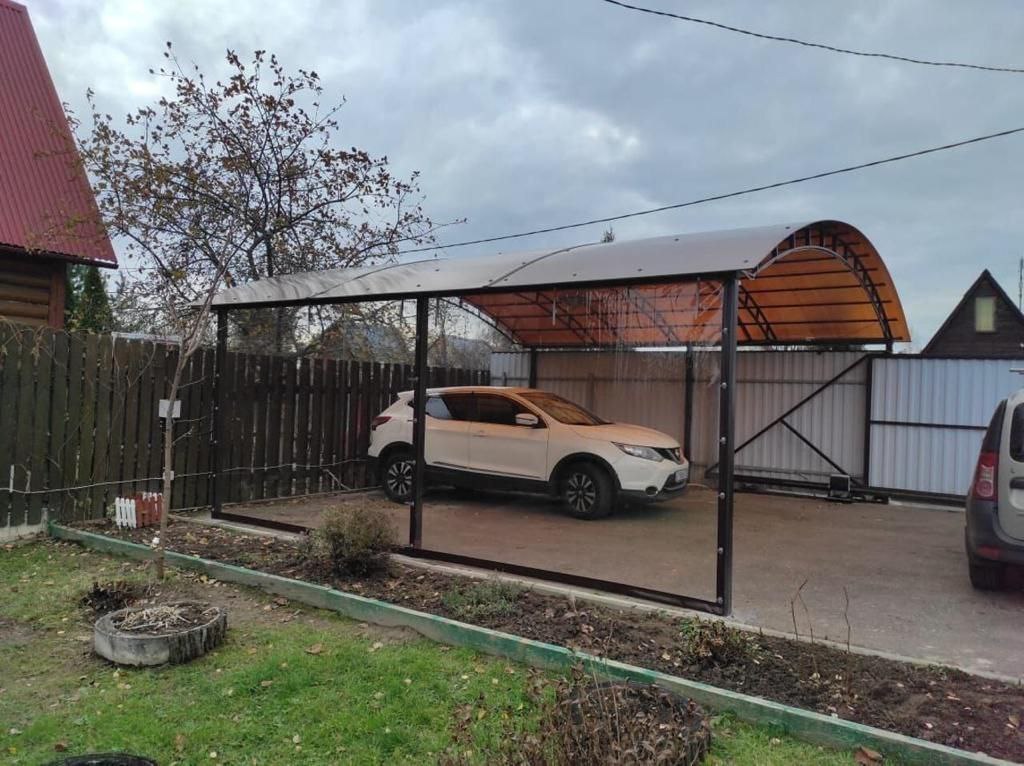 Прозрачные шторы ПВХ для навеса под автомобиль в Власихе